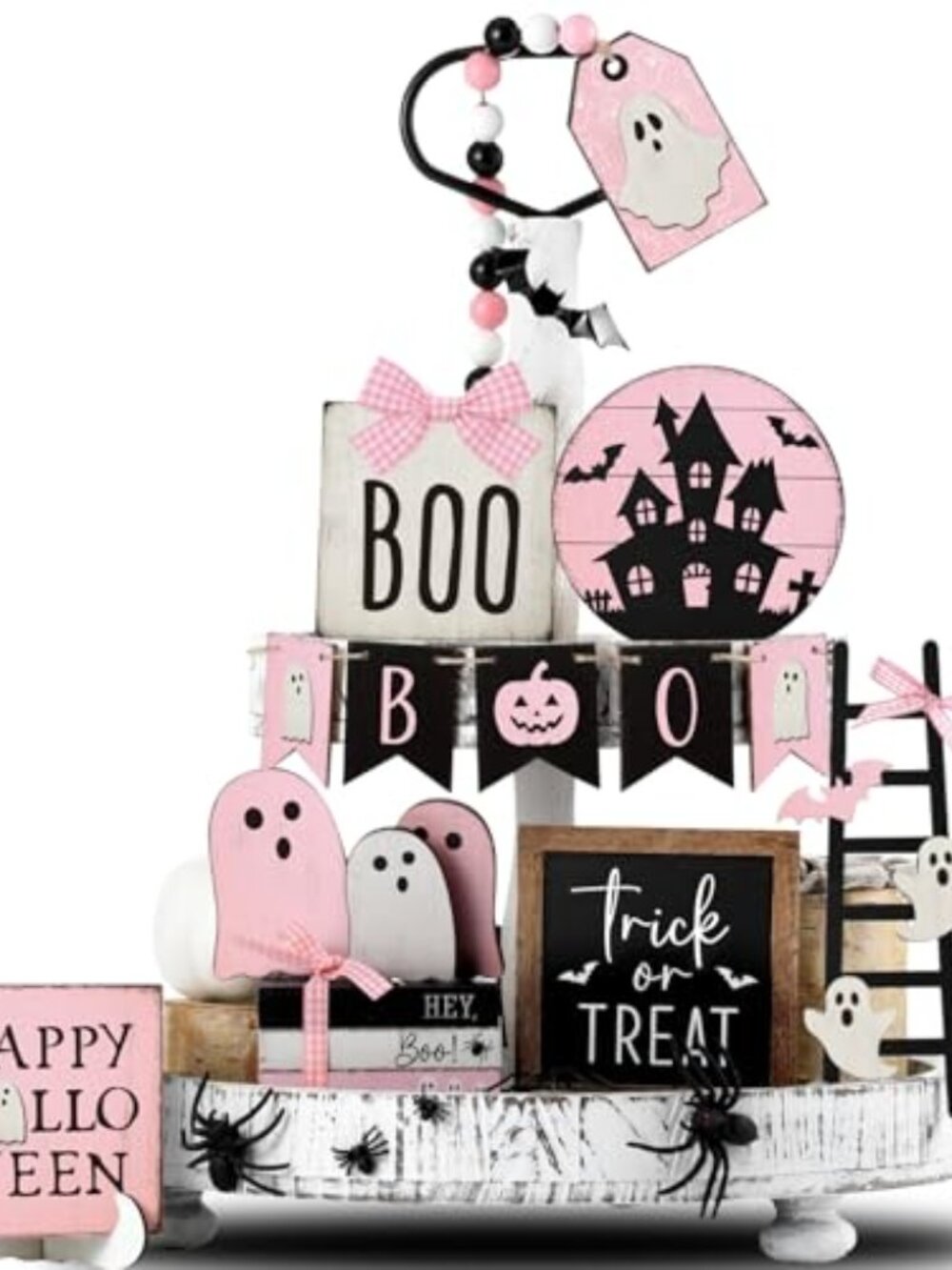 19 Pcs Halloween Tiered Tray Decor Set